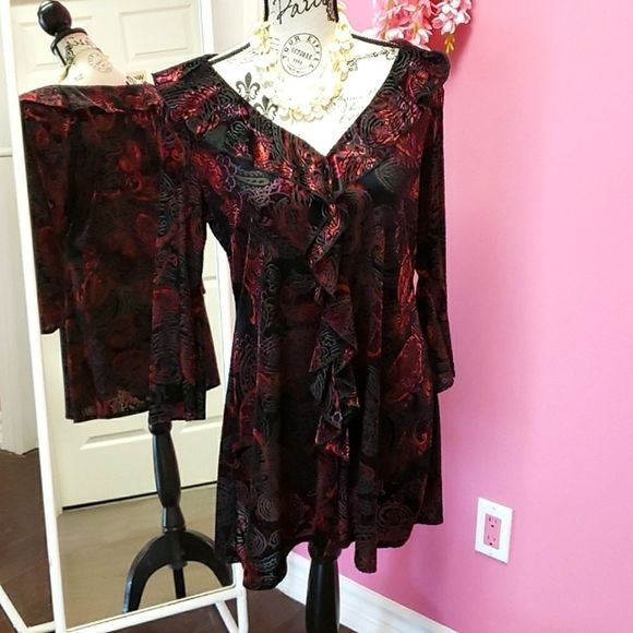 NY 💕💕 Collection Light Velvet Dress Size XL - Picture 1 of 11